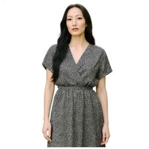 Lillie Rubin Women’s Vintage Polka-Dot Dress. Black, White. Size 4